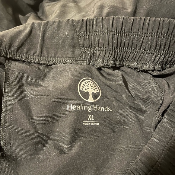 Healing Hands Black Camo Jogger Scrub Pants - Picture 3 of 3